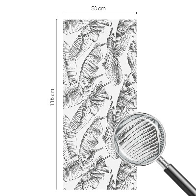 Privacy window film stained glass effect Tropical leaves