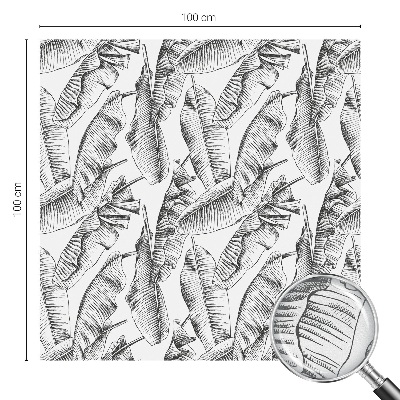 Privacy window film stained glass effect Tropical leaves