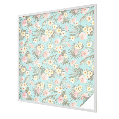 Coloured glass film for windows Tropical pattern