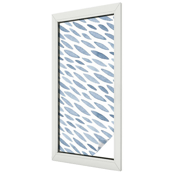 Decorative window film stained glass design Blue strokes