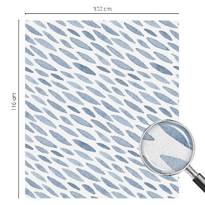 Decorative window film stained glass design Blue strokes