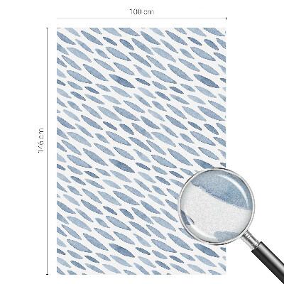 Decorative window film stained glass design Blue strokes