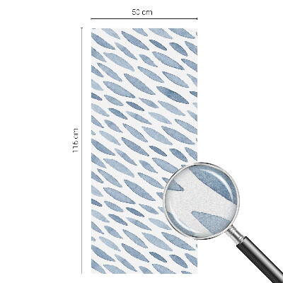 Decorative window film stained glass design Blue strokes