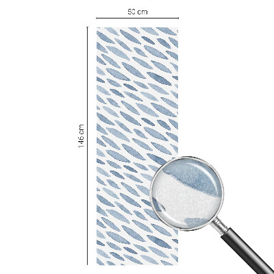 Decorative window film stained glass design Blue strokes