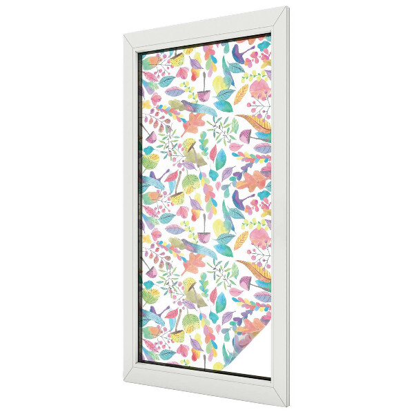 Decorative window film stained glass design Colorful composition