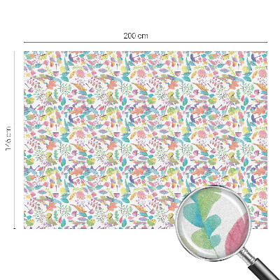 Decorative window film stained glass design Colorful composition