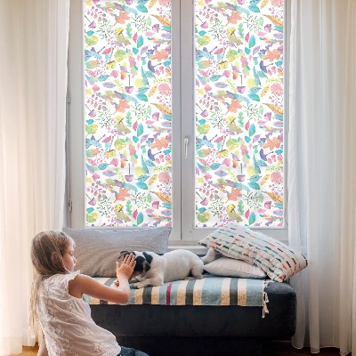 Decorative window film stained glass design Colorful composition