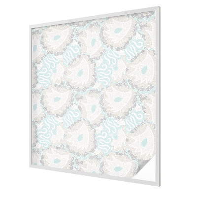 Frosted window film with stained glass pattern Delicate feathers