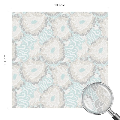 Frosted window film with stained glass pattern Delicate feathers