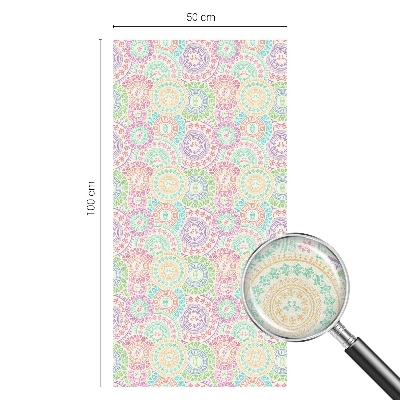 Patterned window film stained glass Colorful mandalas