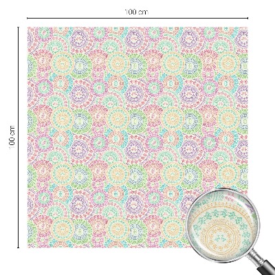 Patterned window film stained glass Colorful mandalas