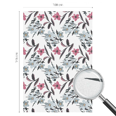 Coloured glass film for windows Floral pattern