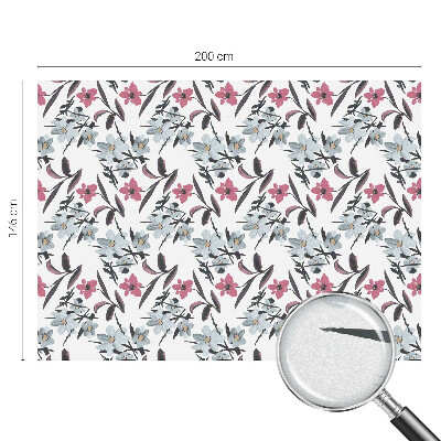 Coloured glass film for windows Floral pattern