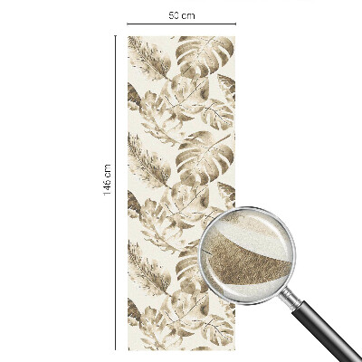 Frosted window film with stained glass pattern Tropical plants