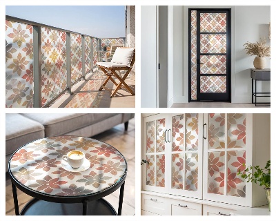 Patterned window film stained glass Floral beauty