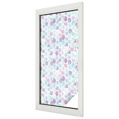 Frosted window film with stained glass pattern Pastel dots