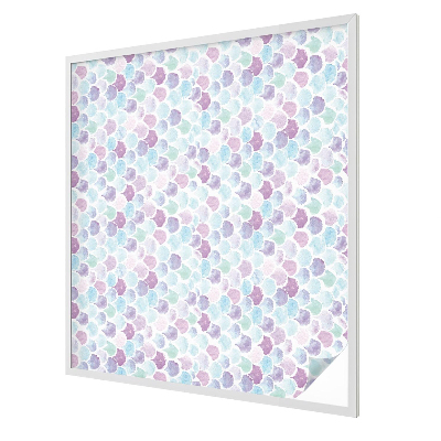 Frosted window film with stained glass pattern Pastel dots