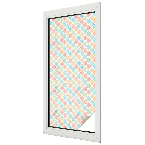 Privacy window film stained glass effect Colorful watercolors