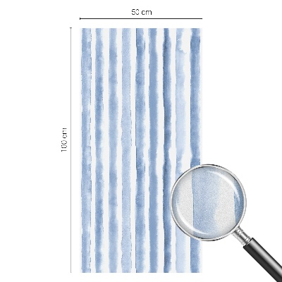 Frosted window film with stained glass pattern Blue stripes
