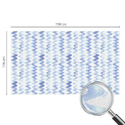 Decorative window film stained glass design Blue waves