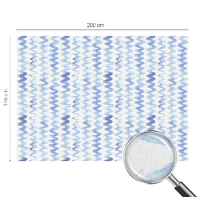 Decorative window film stained glass design Blue waves