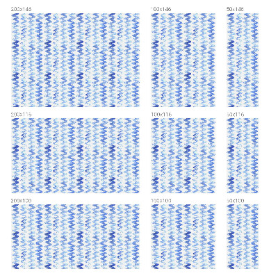 Decorative window film stained glass design Blue waves