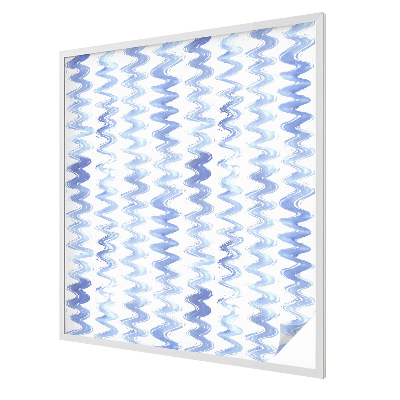 Decorative window film stained glass design Blue waves