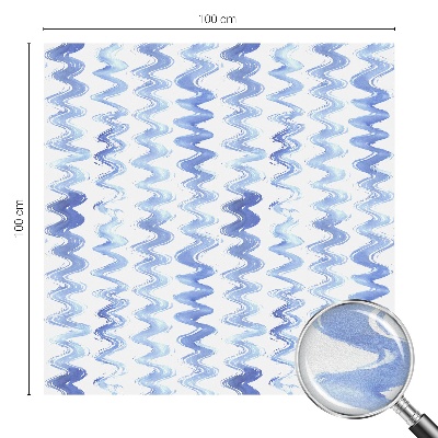 Decorative window film stained glass design Blue waves