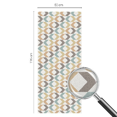 Coloured glass film for windows Geometric rhombuses