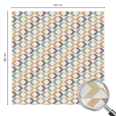 Coloured glass film for windows Geometric rhombuses