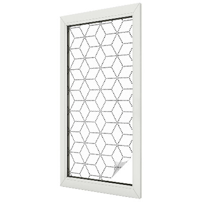 Decorative window film stained glass design Dotted rhombuses