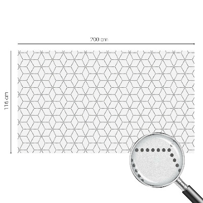 Decorative window film stained glass design Dotted rhombuses