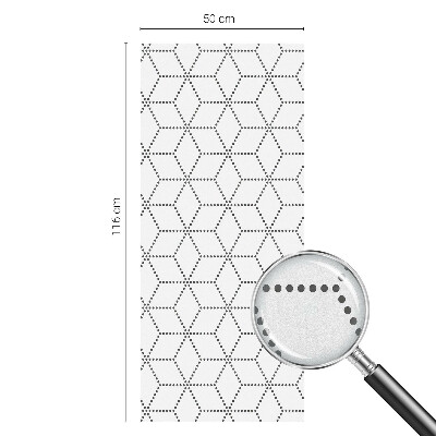Decorative window film stained glass design Dotted rhombuses