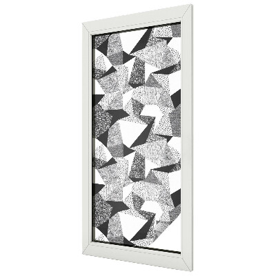 Frosted window film with stained glass pattern Geometric figures