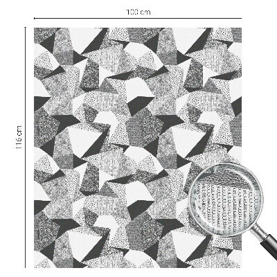 Frosted window film with stained glass pattern Geometric figures