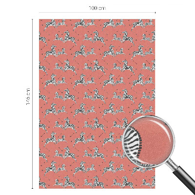 Patterned window film stained glass Zebra motif