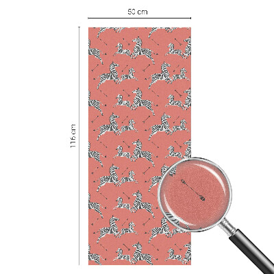 Patterned window film stained glass Zebra motif