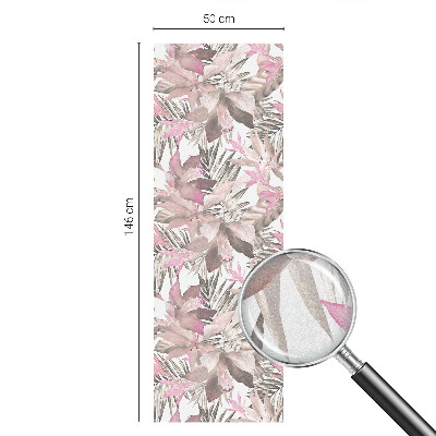 Privacy window film stained glass effect Pastel flowers
