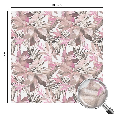 Privacy window film stained glass effect Pastel flowers