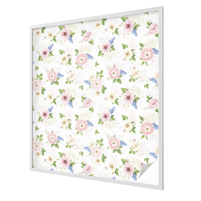 Coloured glass film for windows Floral pattern
