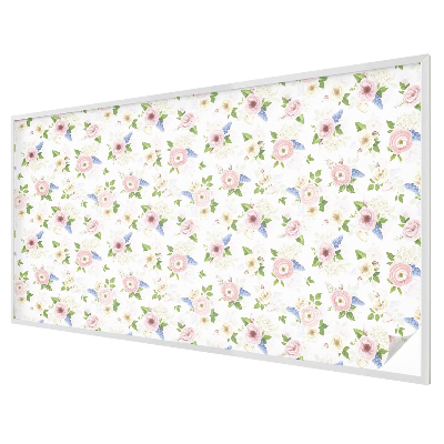 Coloured glass film for windows Floral pattern