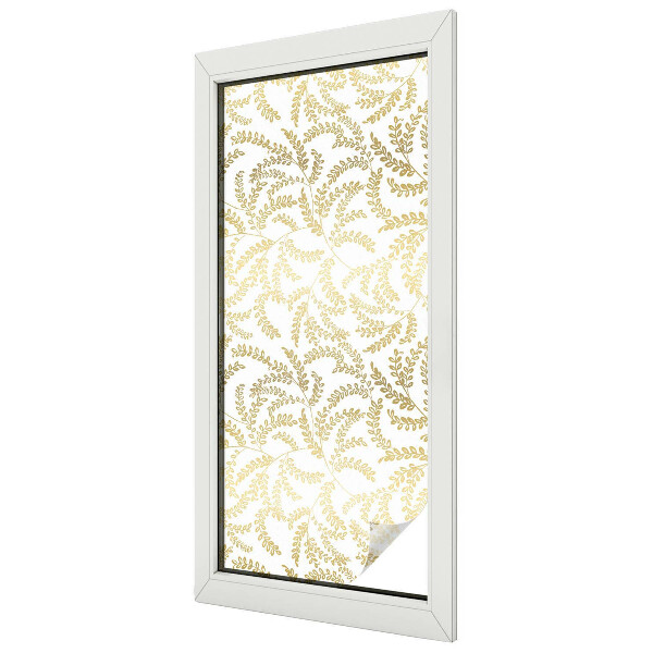 Frosted window film with stained glass pattern Plant pattern