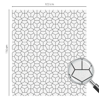 Coloured glass film for windows Geometric cubes