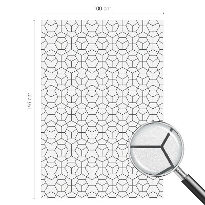 Coloured glass film for windows Geometric cubes