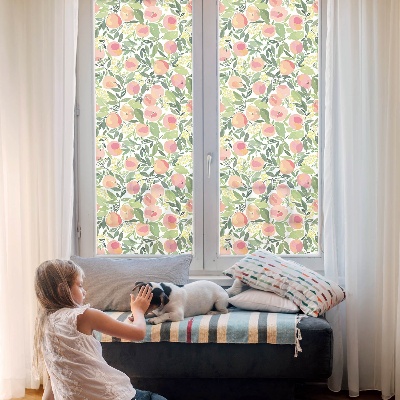 Decorative window film stained glass design Fruit pattern