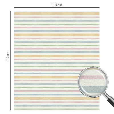 Privacy window film stained glass effect Pastel stripes