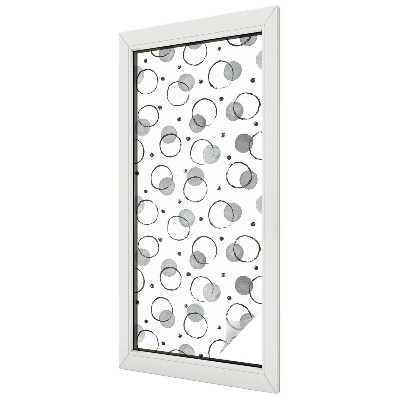 Frosted window film with stained glass pattern Gray wheels