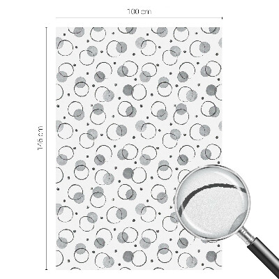 Frosted window film with stained glass pattern Gray wheels