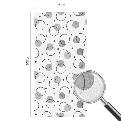 Frosted window film with stained glass pattern Gray wheels