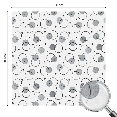 Frosted window film with stained glass pattern Gray wheels